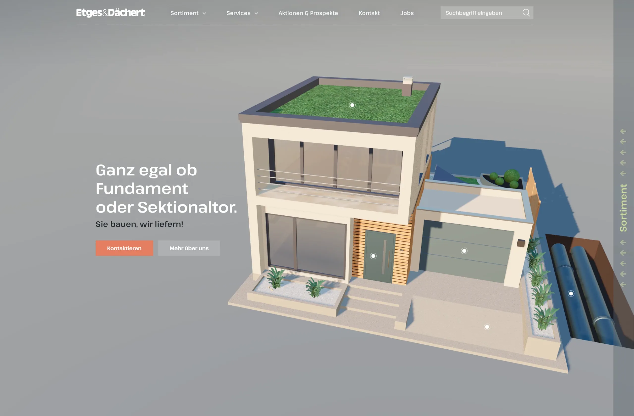 Startseite der Etges & Dächert Website