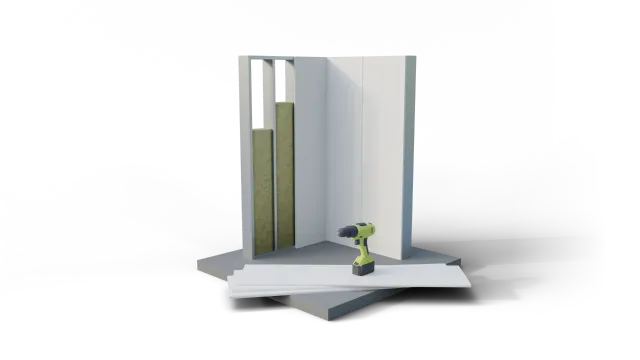 3D-Rendering eines Hauseingangs mit Tür und Fenster