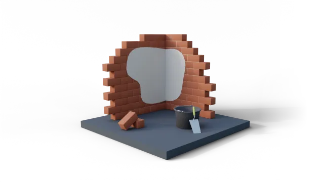 3D-Rendering eines Garagentors