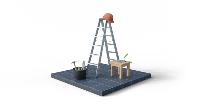 3D-Rendering einer Trockenbauwand mit Akkuschrauber